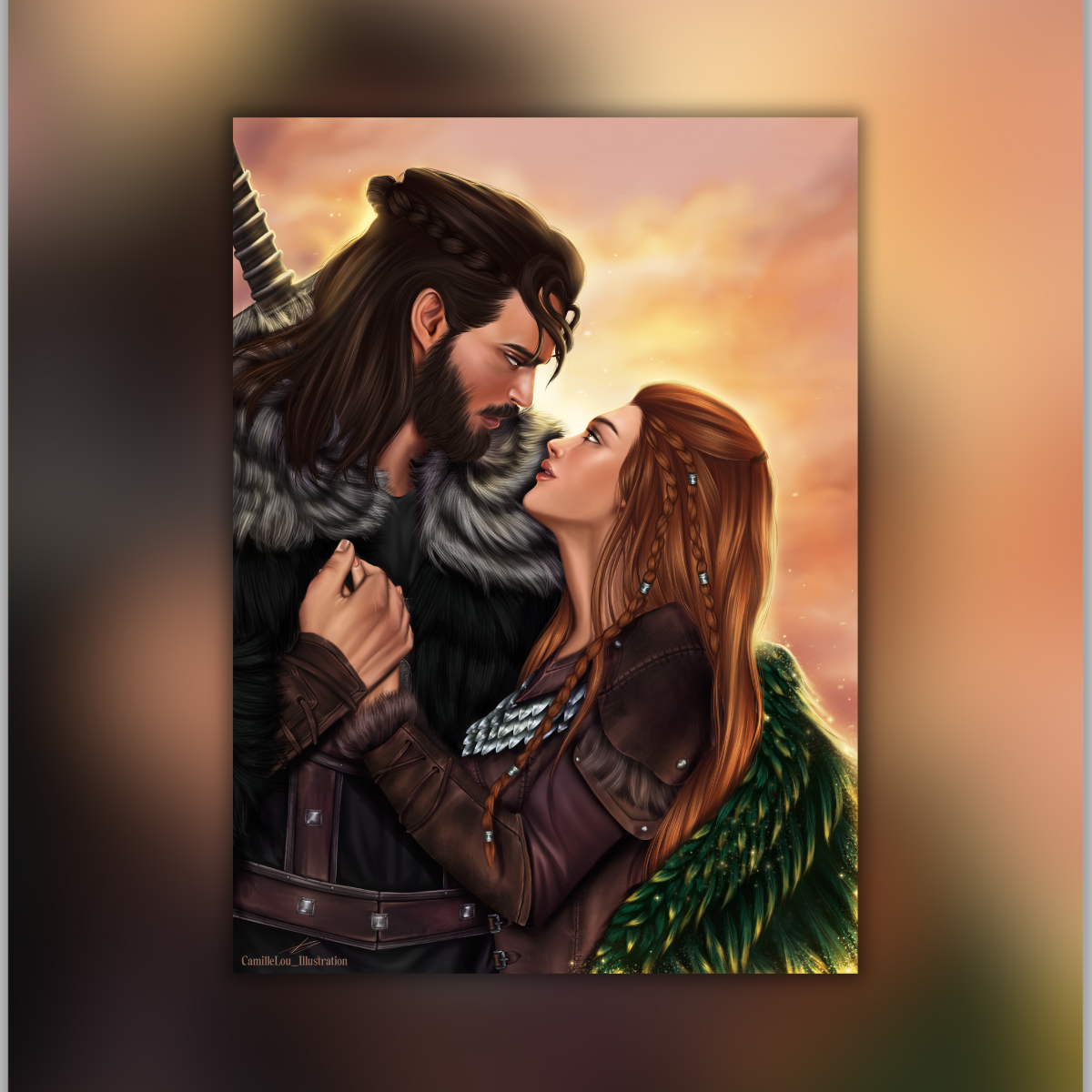 Kara & Sigurd Art Print
